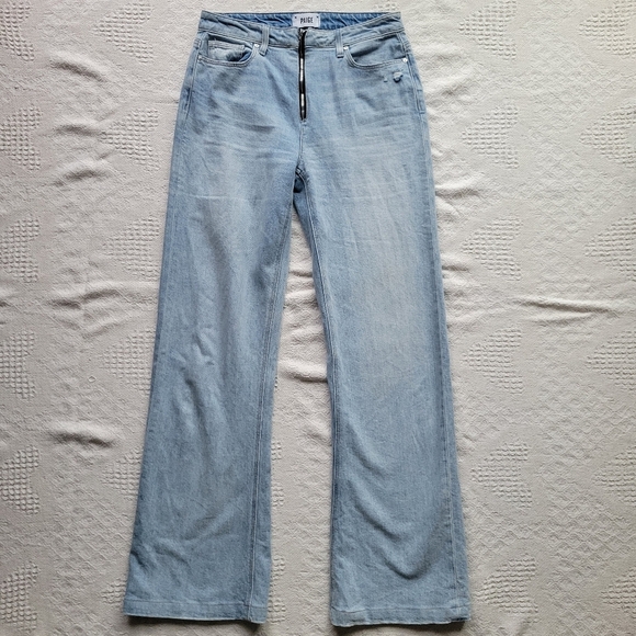 PAIGE Light Blue Flare & Wide Leg Jeans - Picture 1 of 14